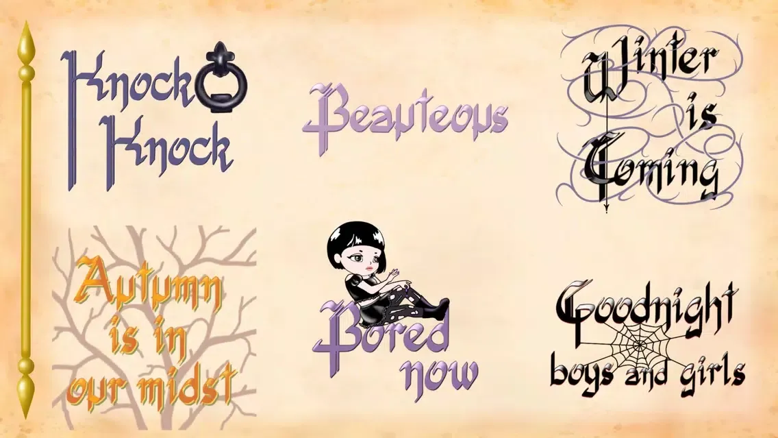 Gothic Winter Cursive Script 스크린샷