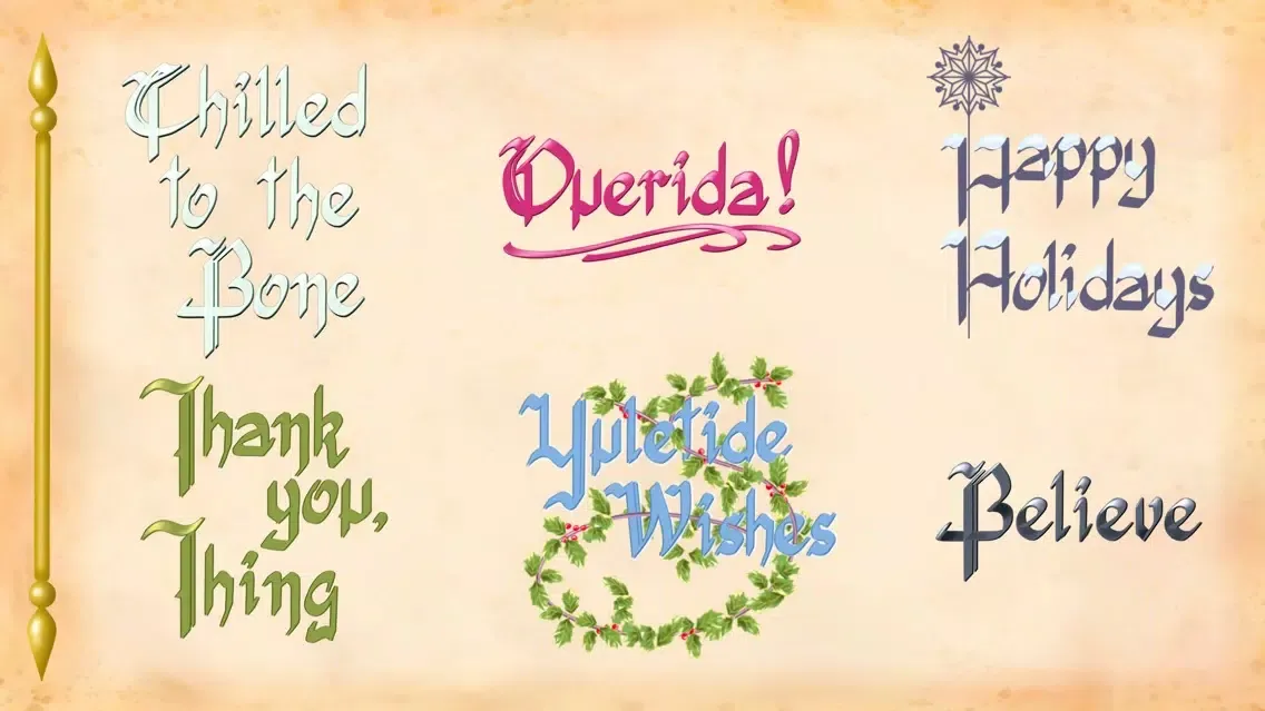 Gothic Winter Cursive Script 스크린샷