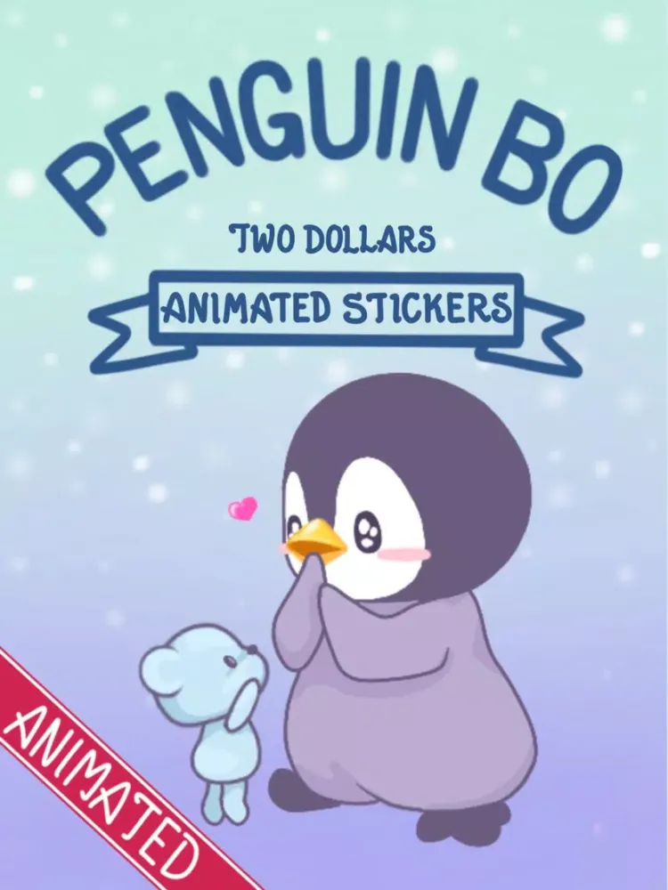 Tangkapan skrin Penguin Bo 2 Animated Bird Stickers for Messages iPad 
