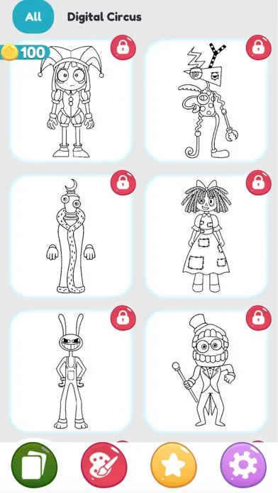 Pomni Digital circus coloring应用截图