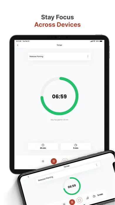 Captures d'écran de RoundPie - hack your time