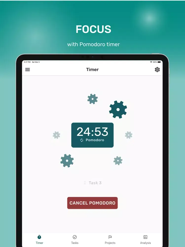 Pomodoro Timer & ToDo Planner iPad 应用截图