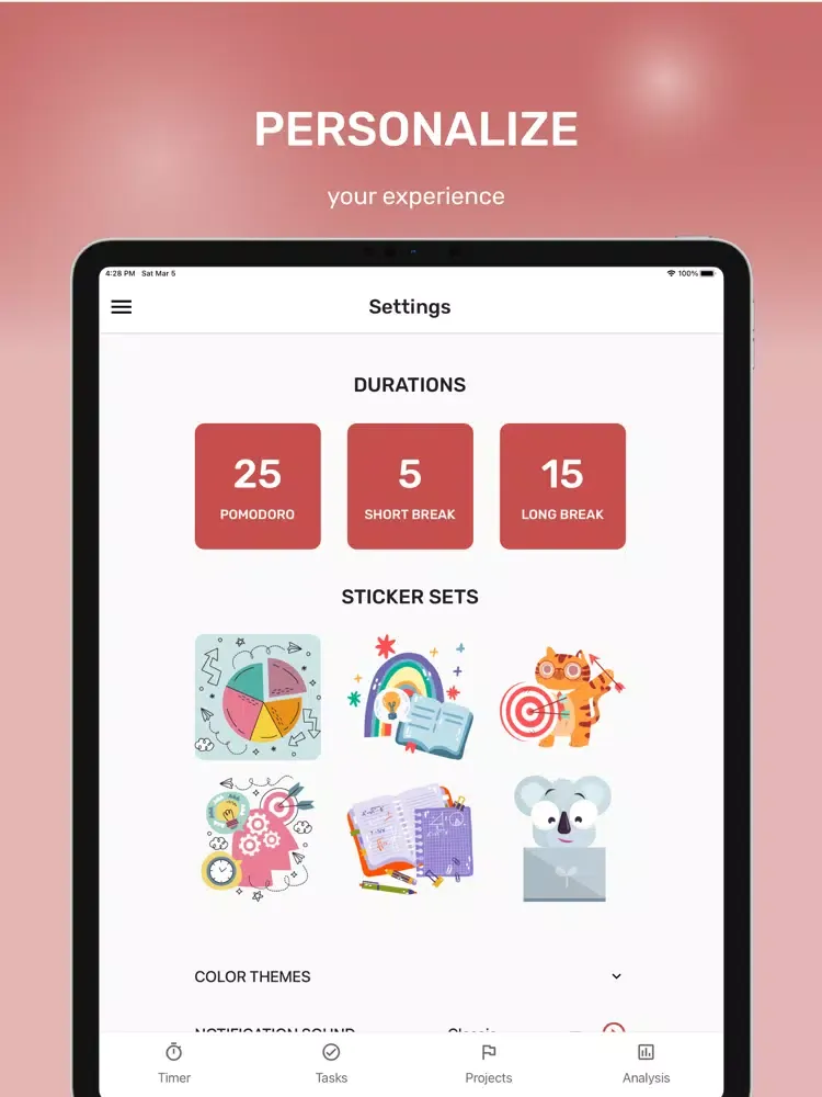 Pomodoro Timer & ToDo Planner iPad 应用截图