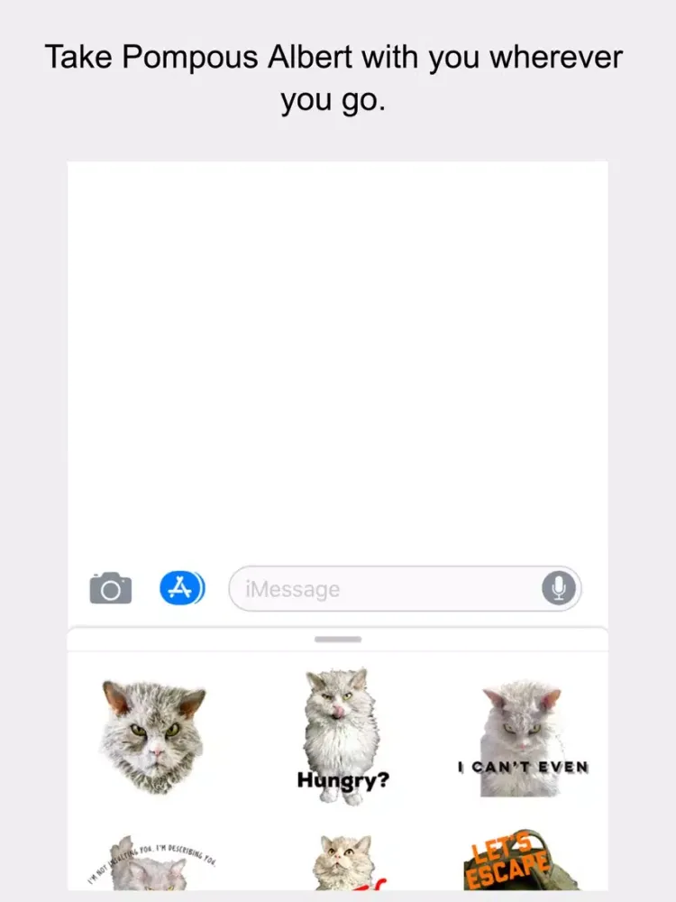 Pompous Albert - Cat Stickers iPad 应用截图