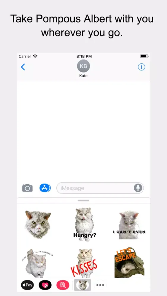 Pompous Albert - Cat Stickers应用截图