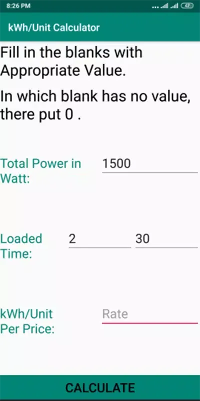 تصاویر kWh/Unit Calculator