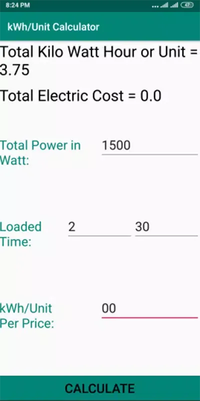 تصاویر kWh/Unit Calculator