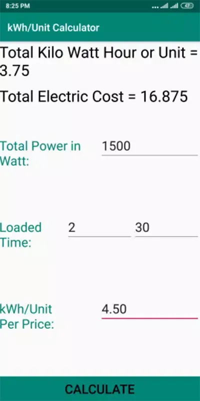 تصاویر kWh/Unit Calculator