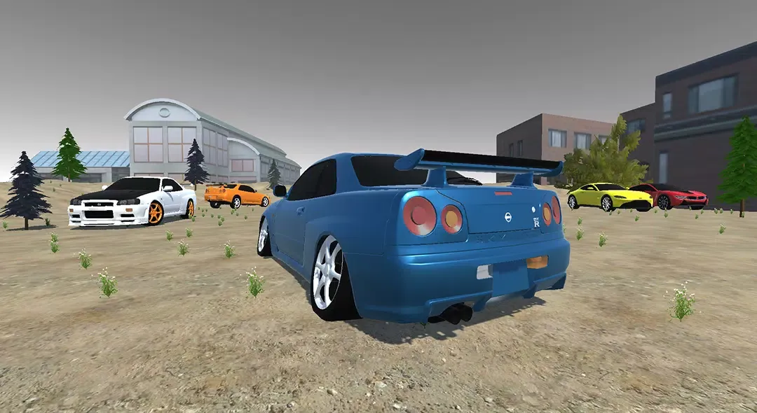 ภาพหน้าจอของ Driving Skyline R34 Drift Car