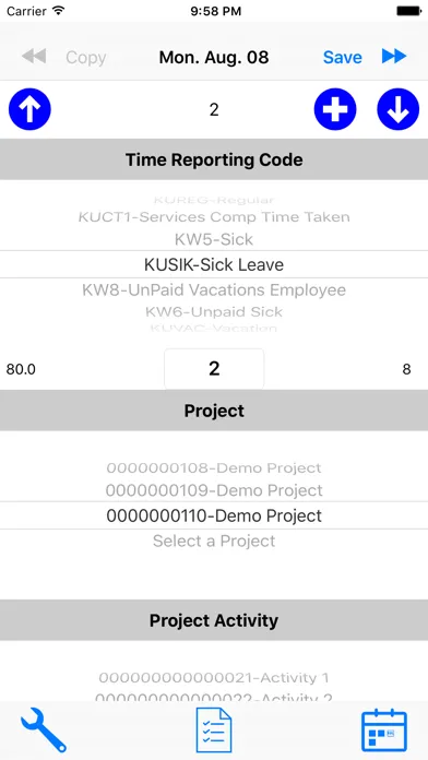 Zrzuty ekranu PSTime for PeopleSoft