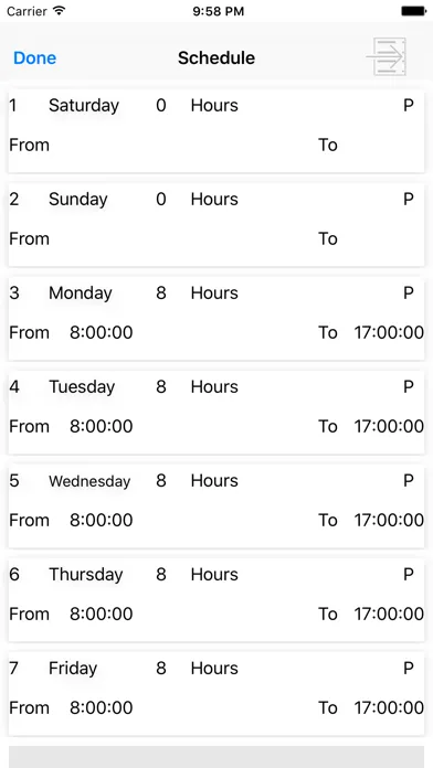 Zrzuty ekranu PSTime for PeopleSoft