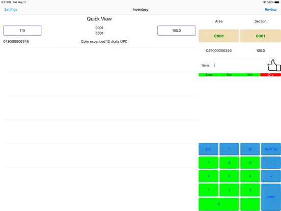 Tangkapan layar Retail Physical Inventory iPad 