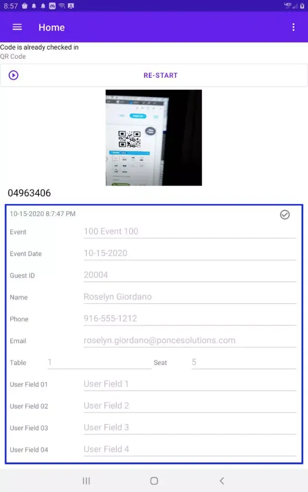Paperless Event Checking In 스크린샷