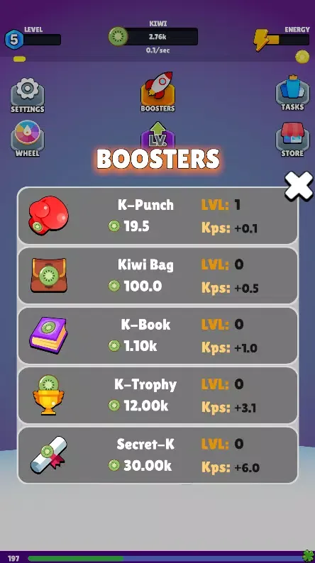 Idle Kiwi Clicker Empire স্ক্রিনশট