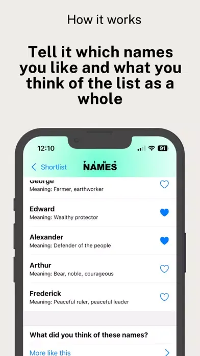 Tiny Names: Find a baby name 스크린샷