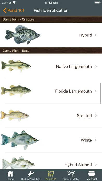 Pond King App Screenshots