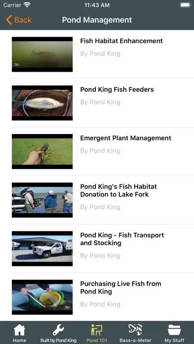 Pond King App Screenshots
