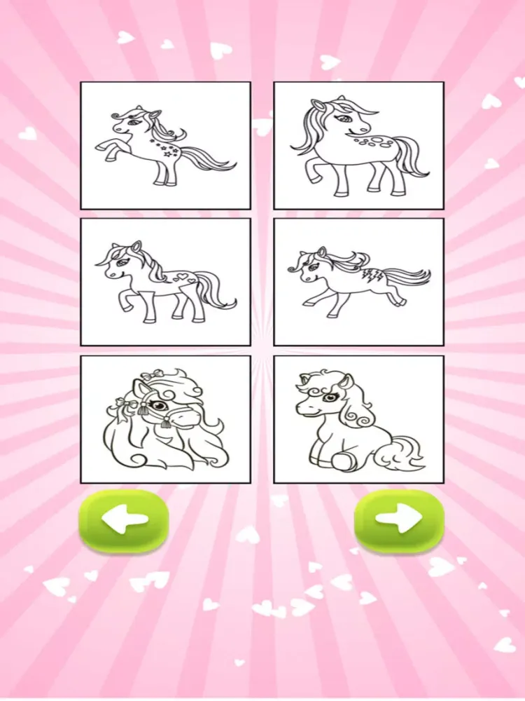 Capturas de tela do Pony Colouring and Painting Book Full iPad 