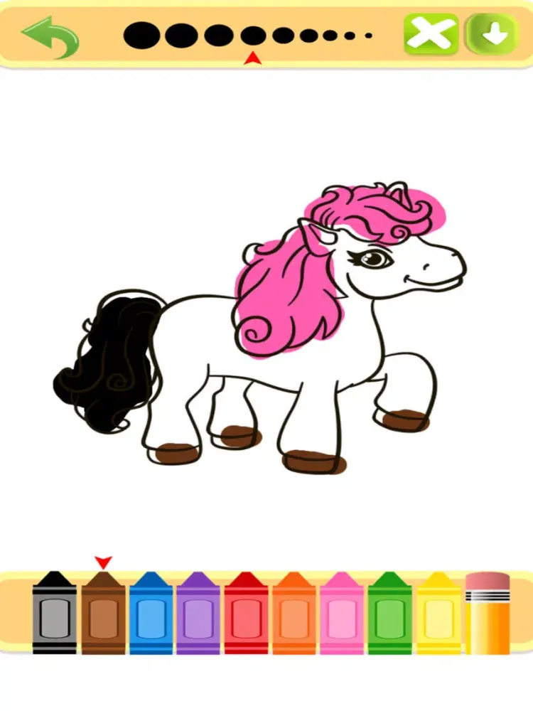 Capturas de tela do Pony Colouring and Painting Book Full iPad 