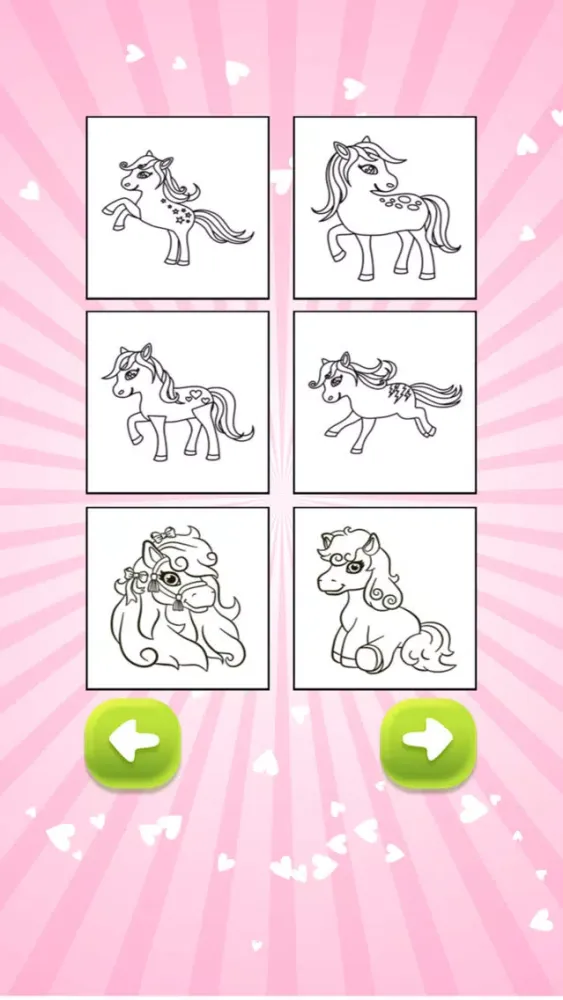 Capturas de tela do Pony Colouring and Painting Book Full