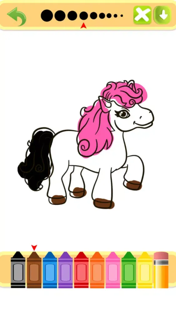 Capturas de tela do Pony Colouring and Painting Book Full