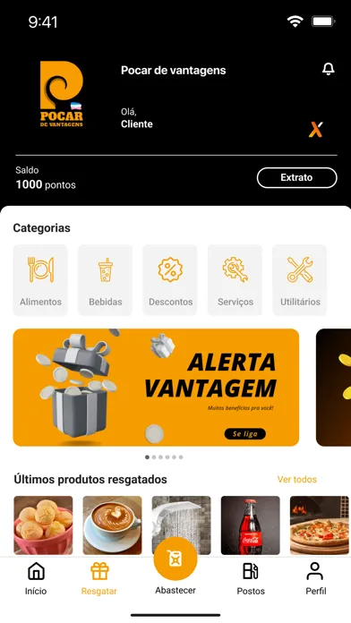 Capturas de tela do Pocar de Vantagens
