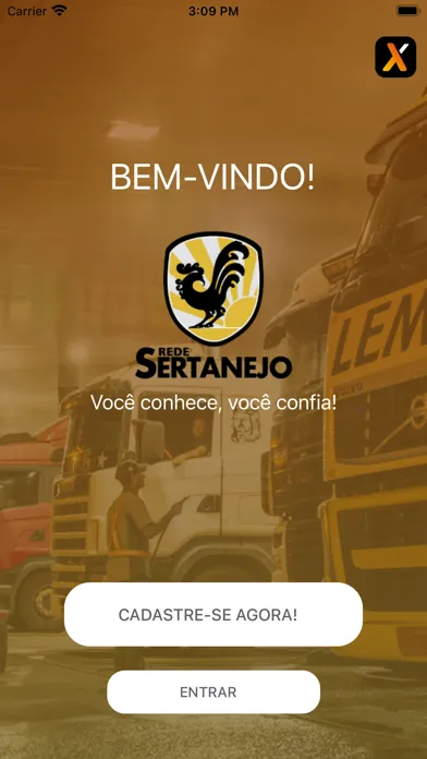 Capturas de tela do Rede Sertanejo