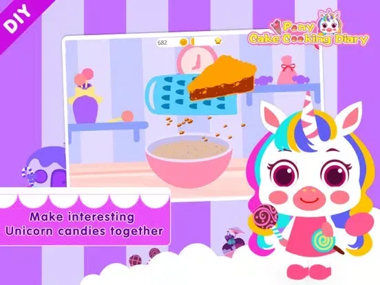 Capturas de pantalla de Pony Cake Cooking Diary. iPad 