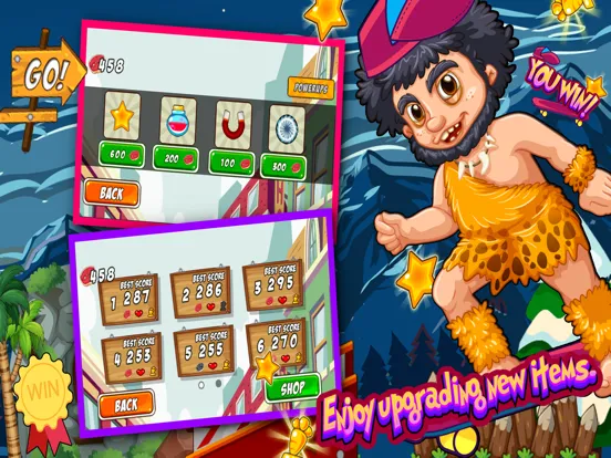 صور Caveman Skater Go - Jump and collect coin to win iPad 