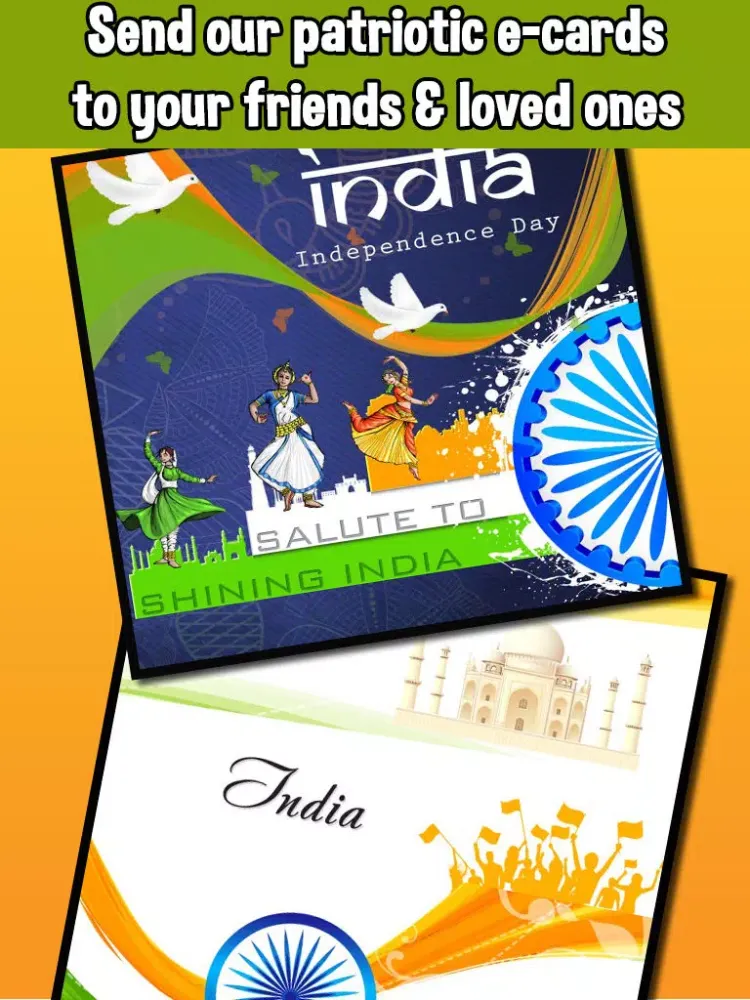 Zrzuty ekranu 15th August Independence Day Cards & Wishes Free iPad 