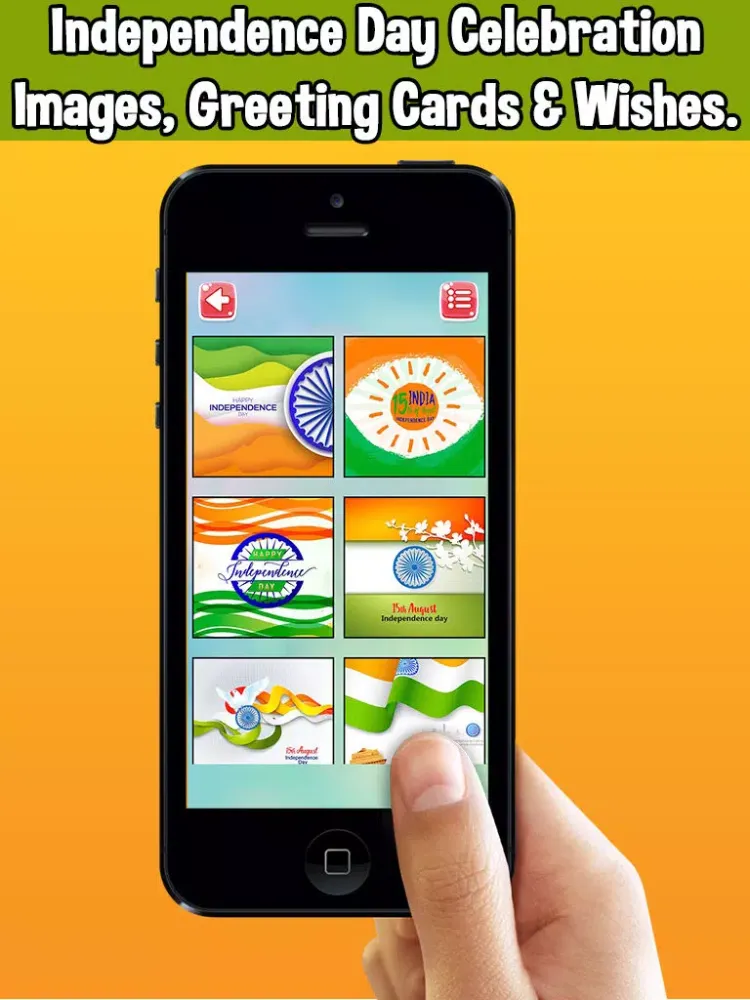 Zrzuty ekranu 15th August Independence Day Cards & Wishes Free iPad 