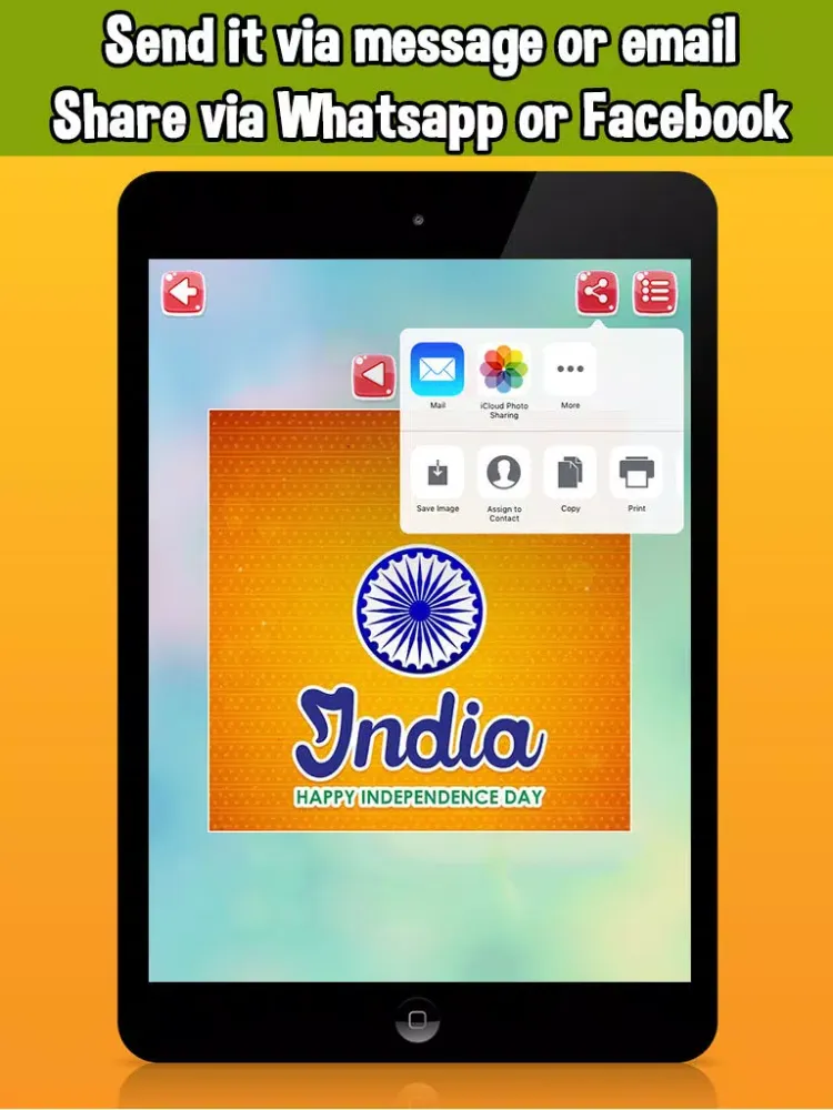 Zrzuty ekranu 15th August Independence Day Cards & Wishes Free iPad 