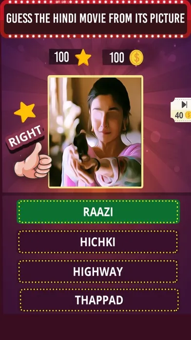 Capturas de pantalla de Guess the Bollywood Movie Quiz