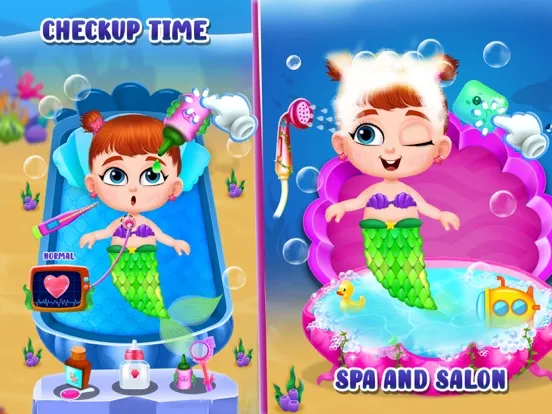 Mermaid Mom & Baby Care Games iPad  Screenshots