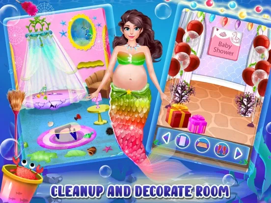 Mermaid Mom & Baby Care Games iPad  Screenshots