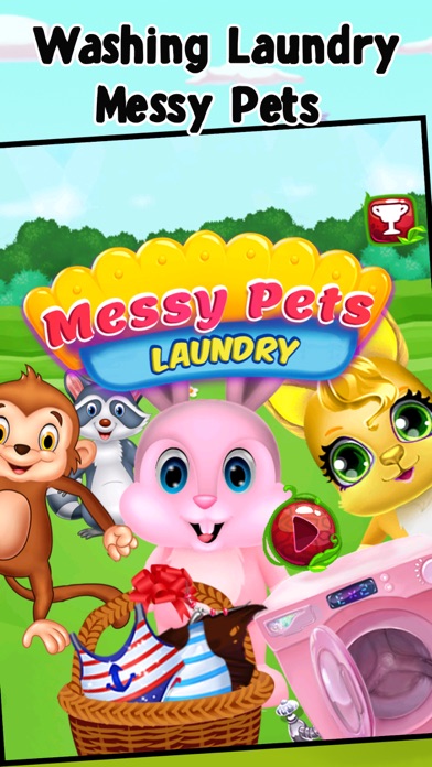 Messy Pets Daycare Washing Laundry سکرین شاٹس