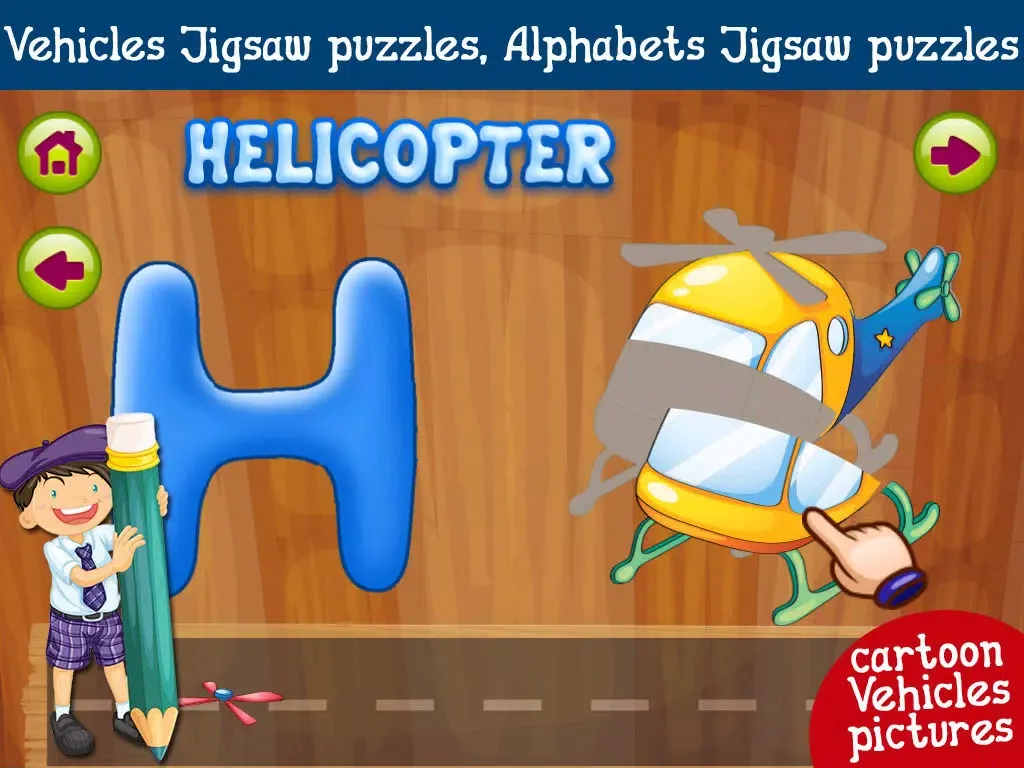 Capturas de tela do ABCD for Kids With Vehicles Learning iPad 