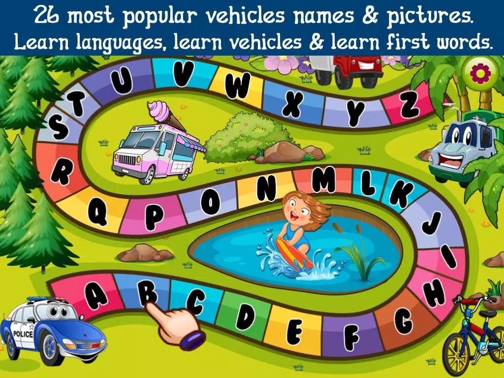 Capturas de tela do ABCD for Kids With Vehicles Learning iPad 