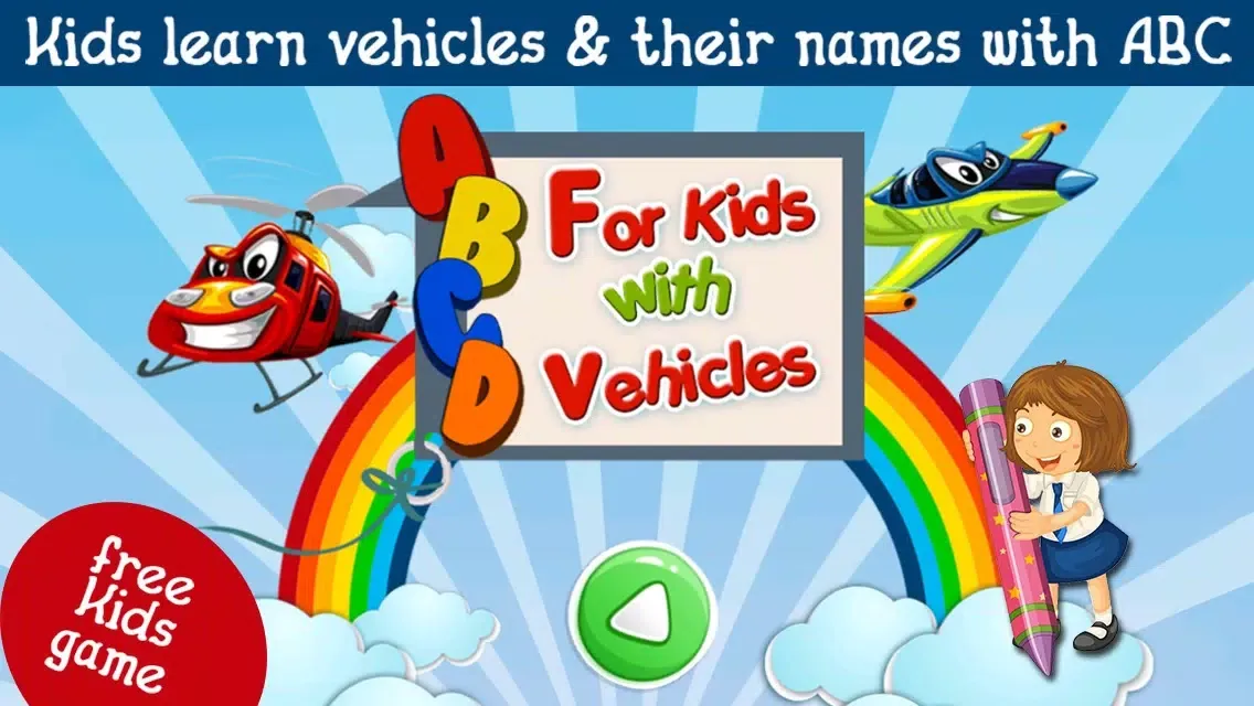 Capturas de tela do ABCD for Kids With Vehicles Learning