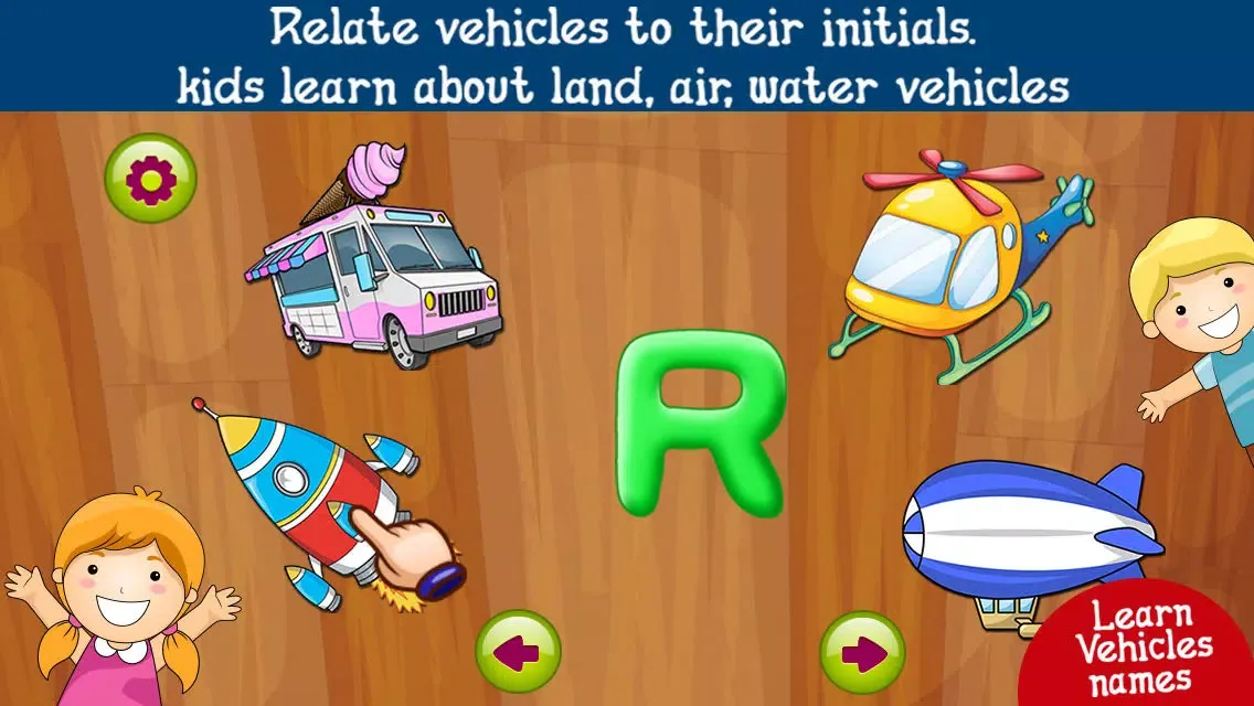 Capturas de tela do ABCD for Kids With Vehicles Learning