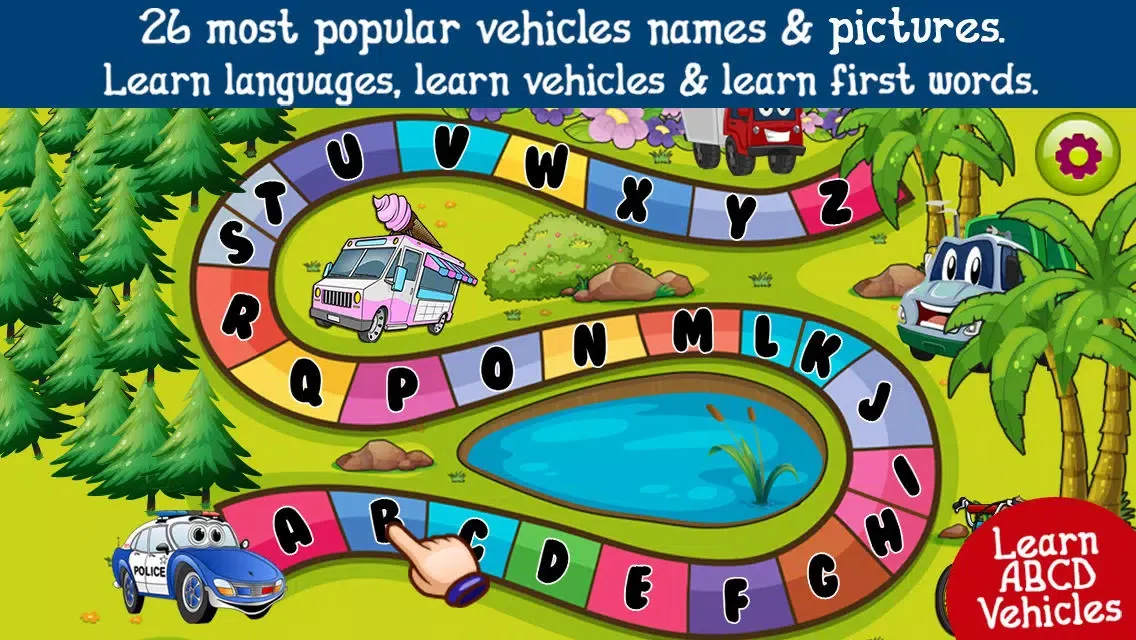 Capturas de tela do ABCD for Kids With Vehicles Learning