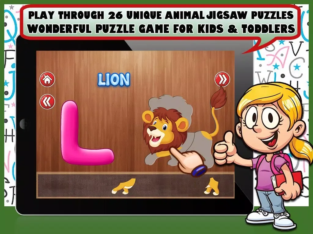 Learn Abc for kids with Animals iPad  स्क्रीनशॉट