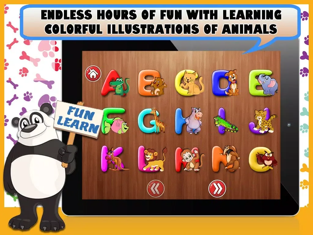 Learn Abc for kids with Animals iPad  स्क्रीनशॉट