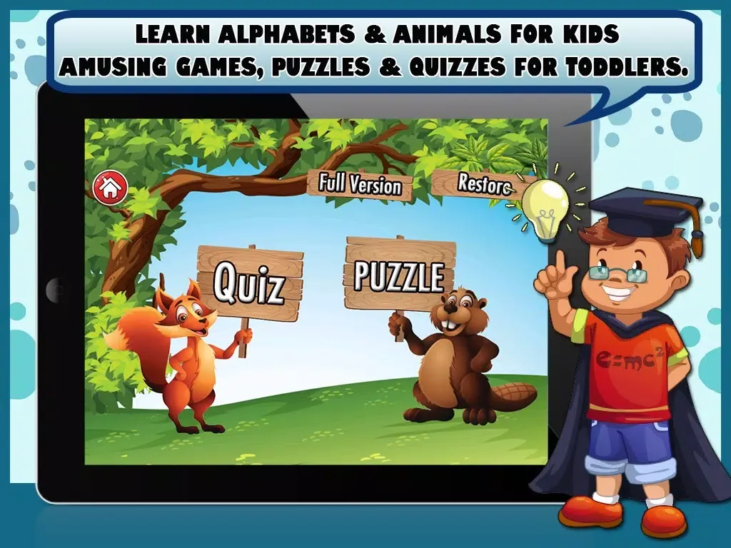Learn Abc for kids with Animals iPad  स्क्रीनशॉट
