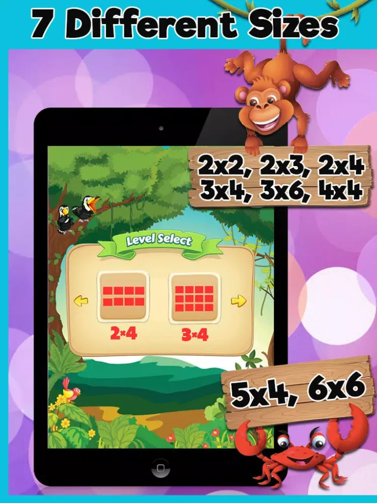 Animals Matching Pairs Game For Kids & Toddlers iPad  Screenshots