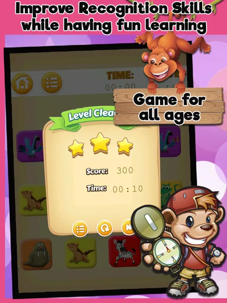 Animals Matching Pairs Game For Kids & Toddlers iPad  Screenshots