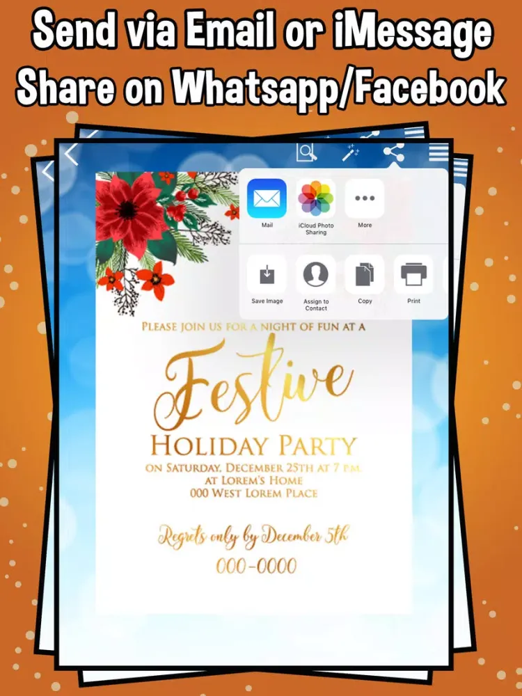 Captures d'écran de Christmas Party & Invitations iPad 