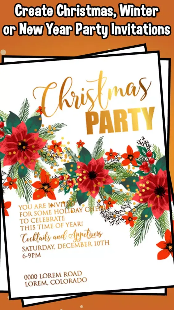 Captures d'écran de Christmas Party & Invitations
