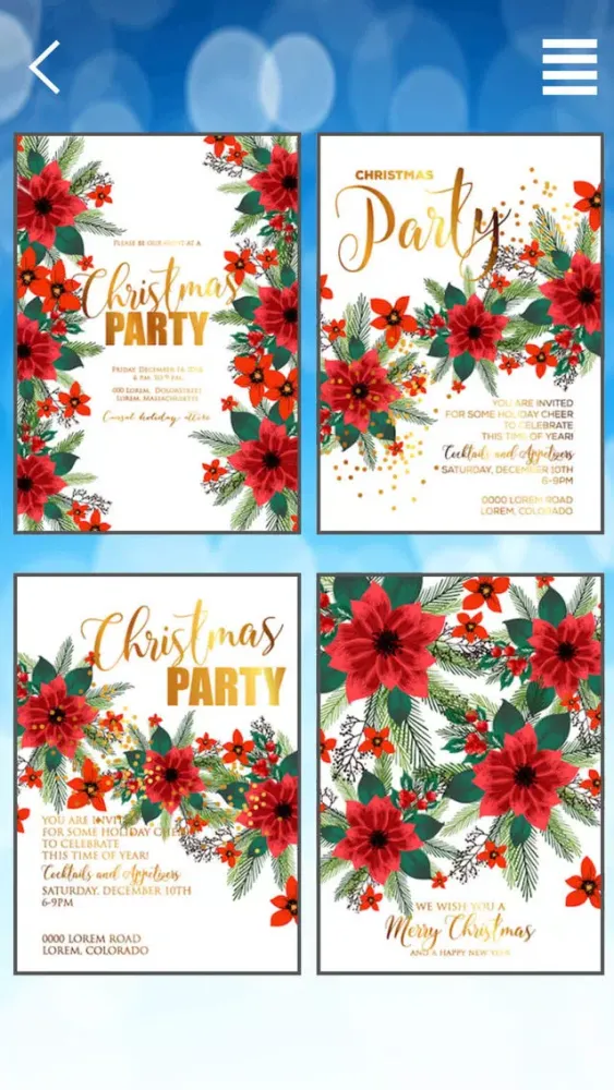 Captures d'écran de Christmas Party & Invitations