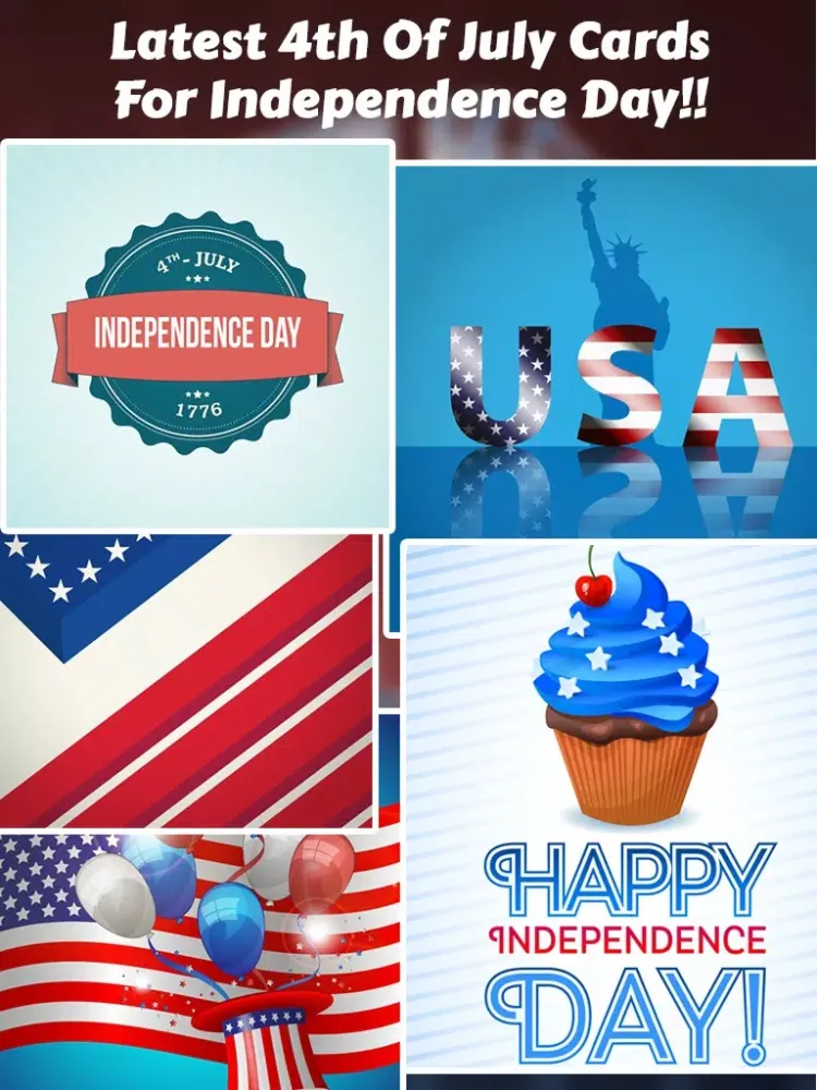 4th July Independence Day Cards & Greetings iPad  스크린샷